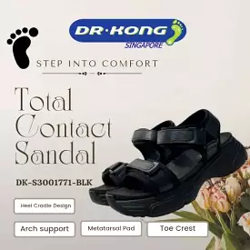 DR.KONG WOMEN TOTAL CONTACT SANDALS DK-S3001771-BLK(RP : $149)