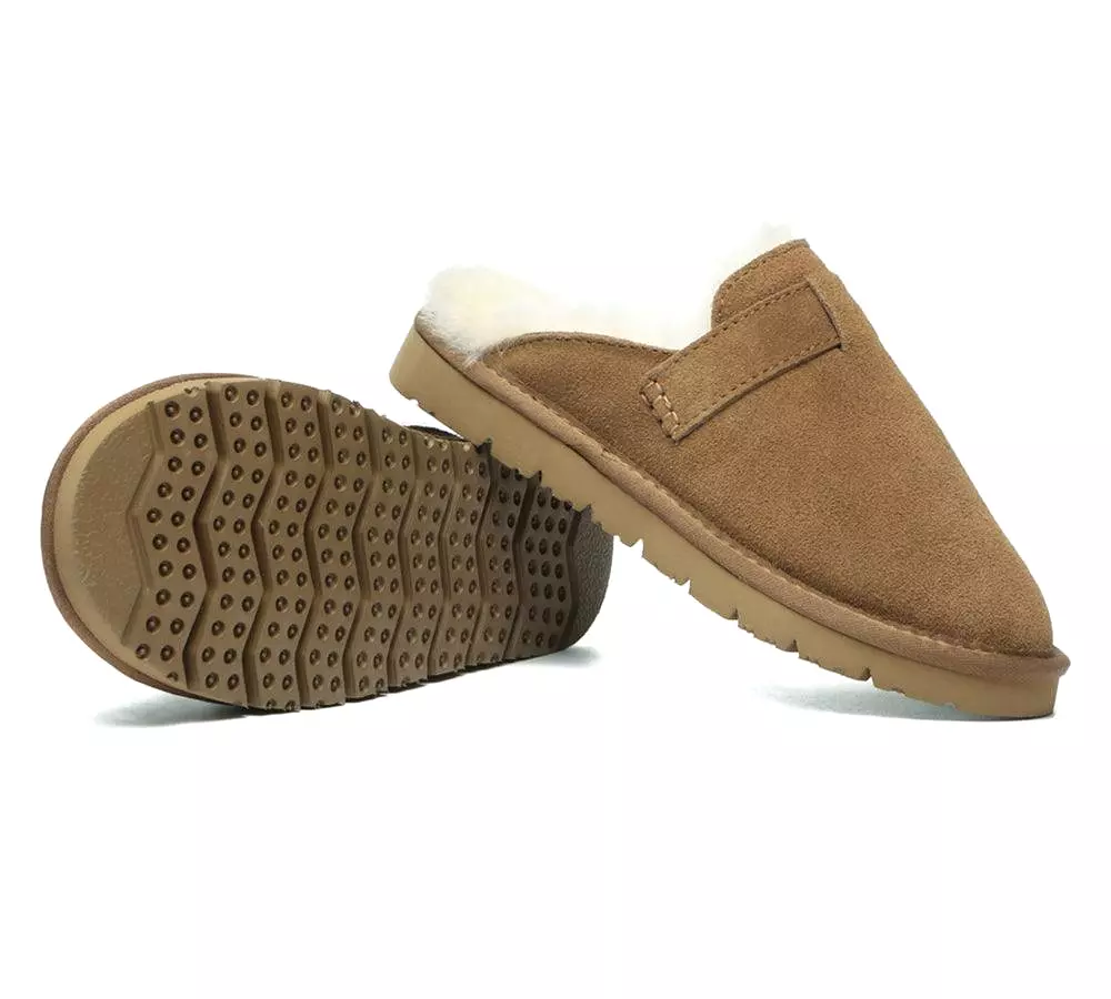 EVERAU Premium Sheepskin Slipper Women Cedar