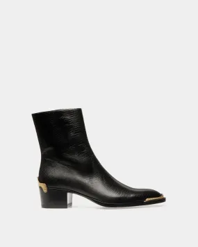 Frankel Booties In Black Leather 