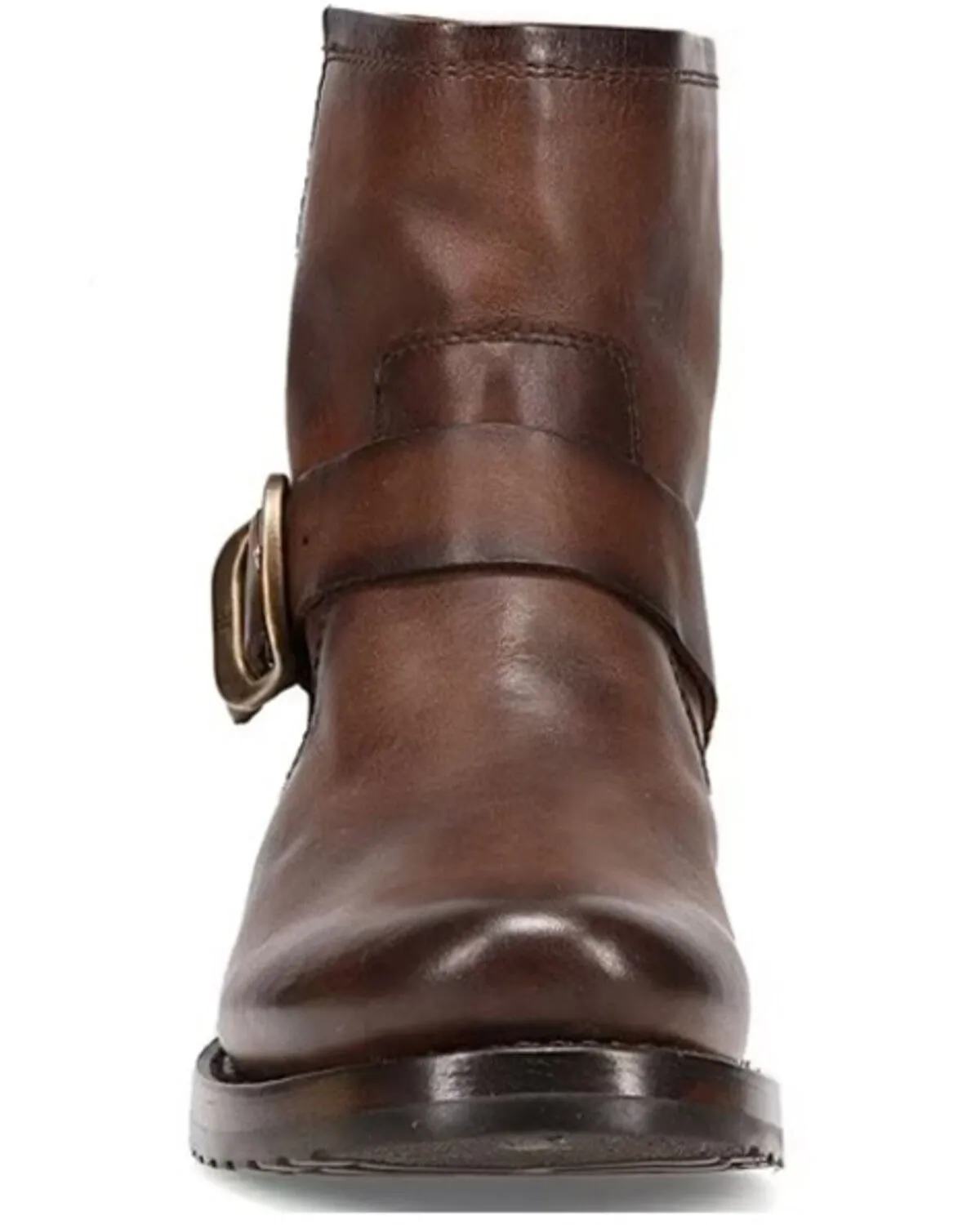 Frye Women's Veronica Leather Buckle Moto Booties - Round Toe