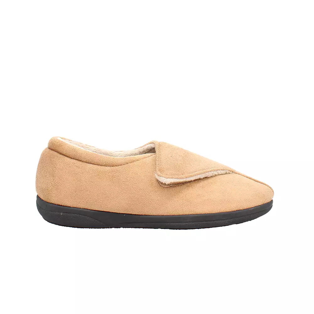 Georgina Wide Fit Women's Velcro Fastening Slipper