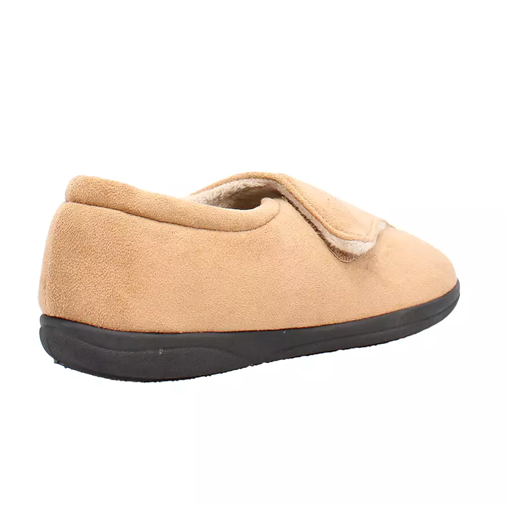 Georgina Wide Fit Women's Velcro Fastening Slipper