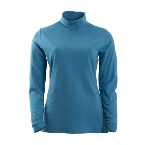 Green Lamb Robin Ladies Roll Neck Blue