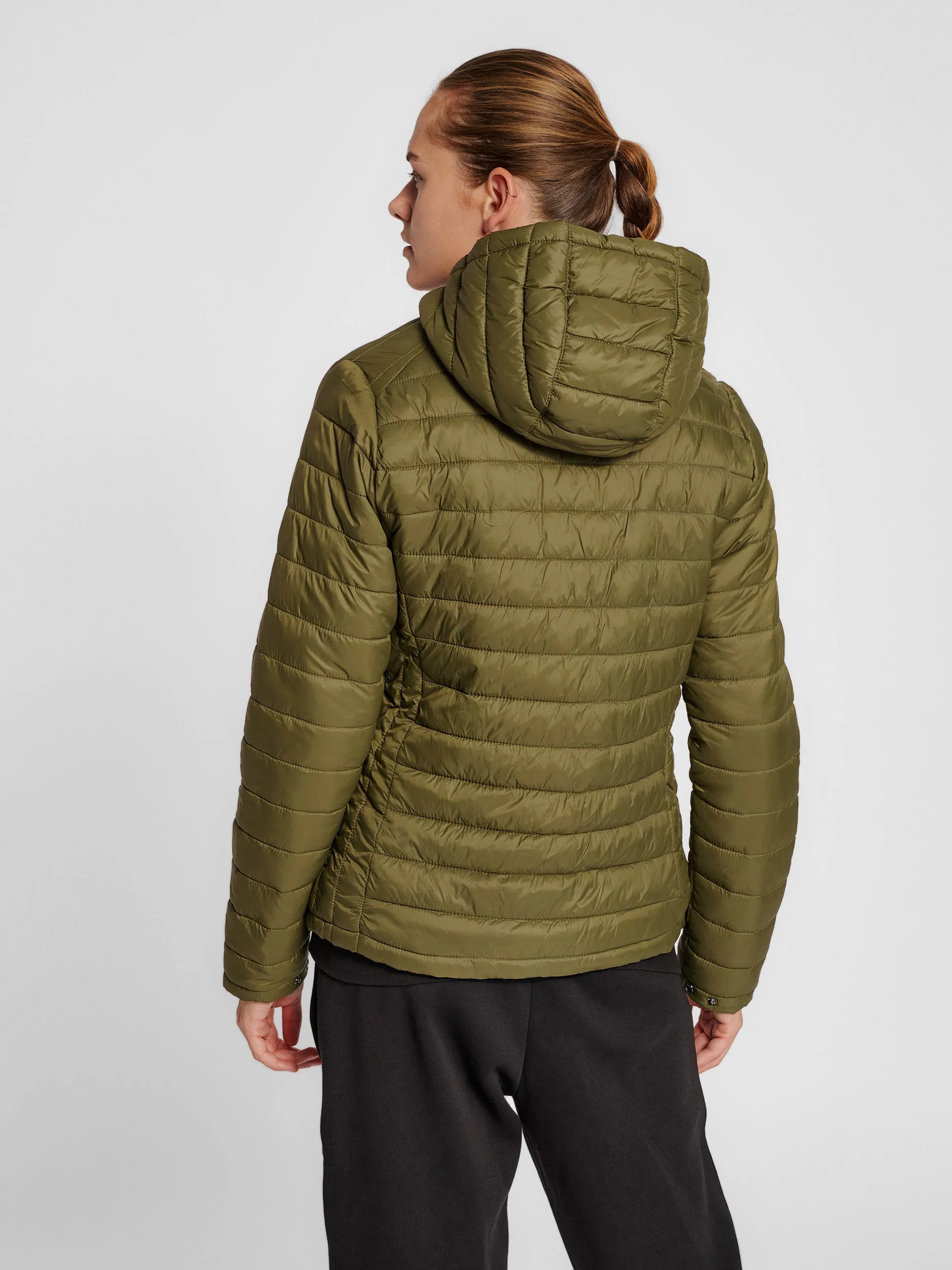 Hummel Women's Red Quilted Hood Jacket