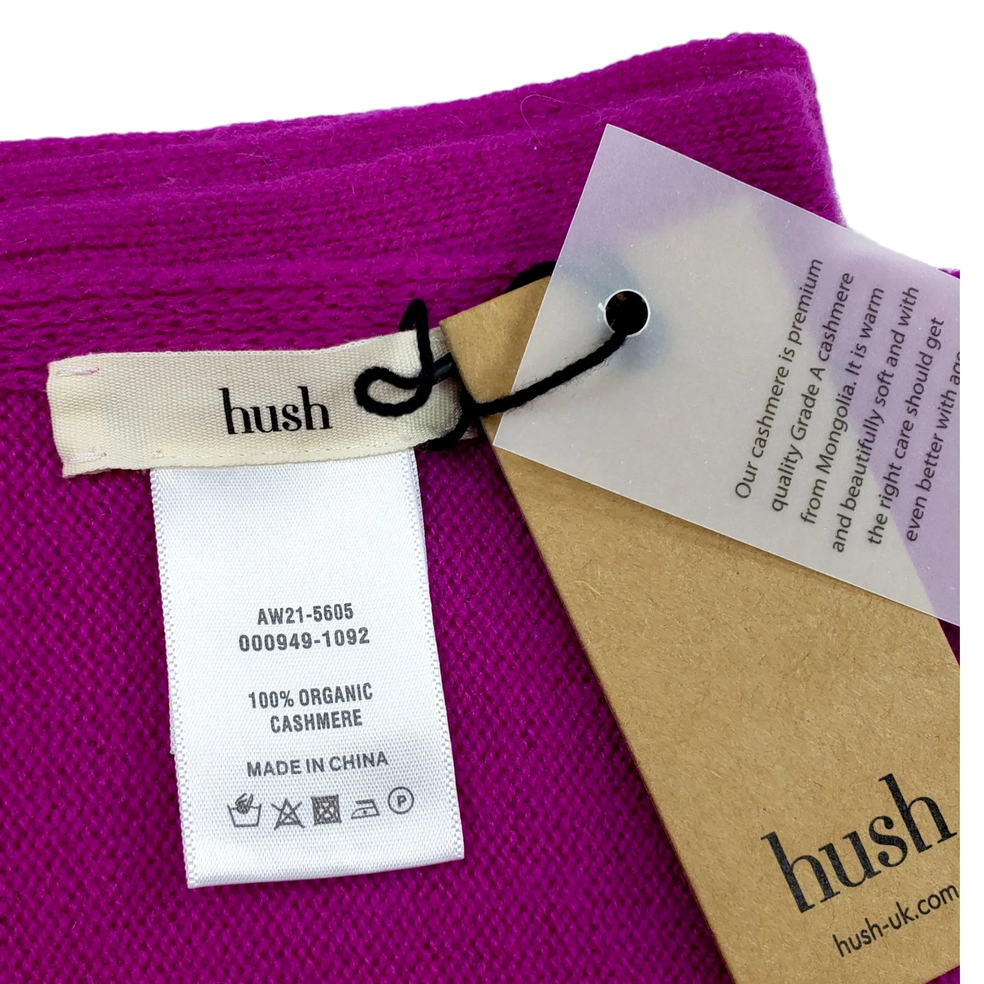 Hush Cerise Pink Cashmere Shawl