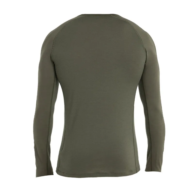 icebreaker Merino Base Layer Men's 200 Zoneknit Long Sleeve Crewe Thermal Top - Loden Lazurite