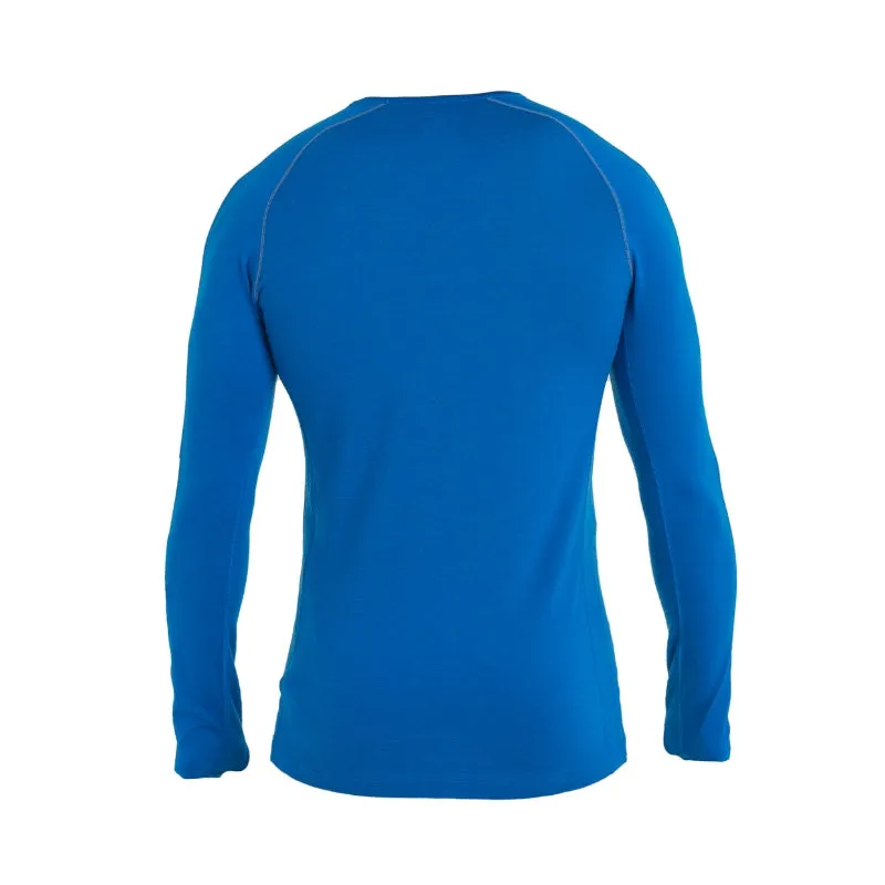 icebreaker Merino Base Layer Men's 200 Zoneknit Long Sleeve Crewe Thermal Top - Loden Lazurite