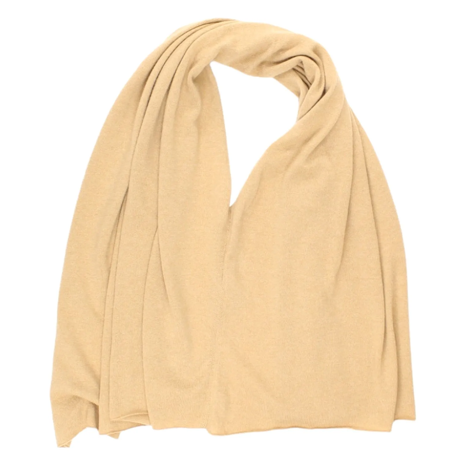 Johnstons Of Elgin Beige Cashmere Shawl