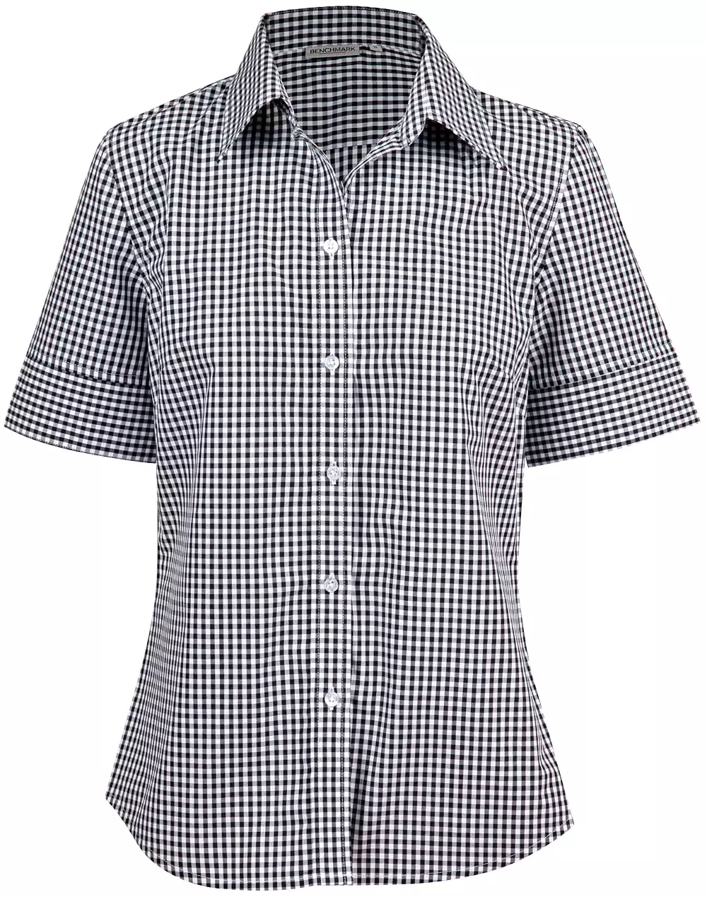 Ladies Gingham Check Short Sleeve Shirt - 3 colors