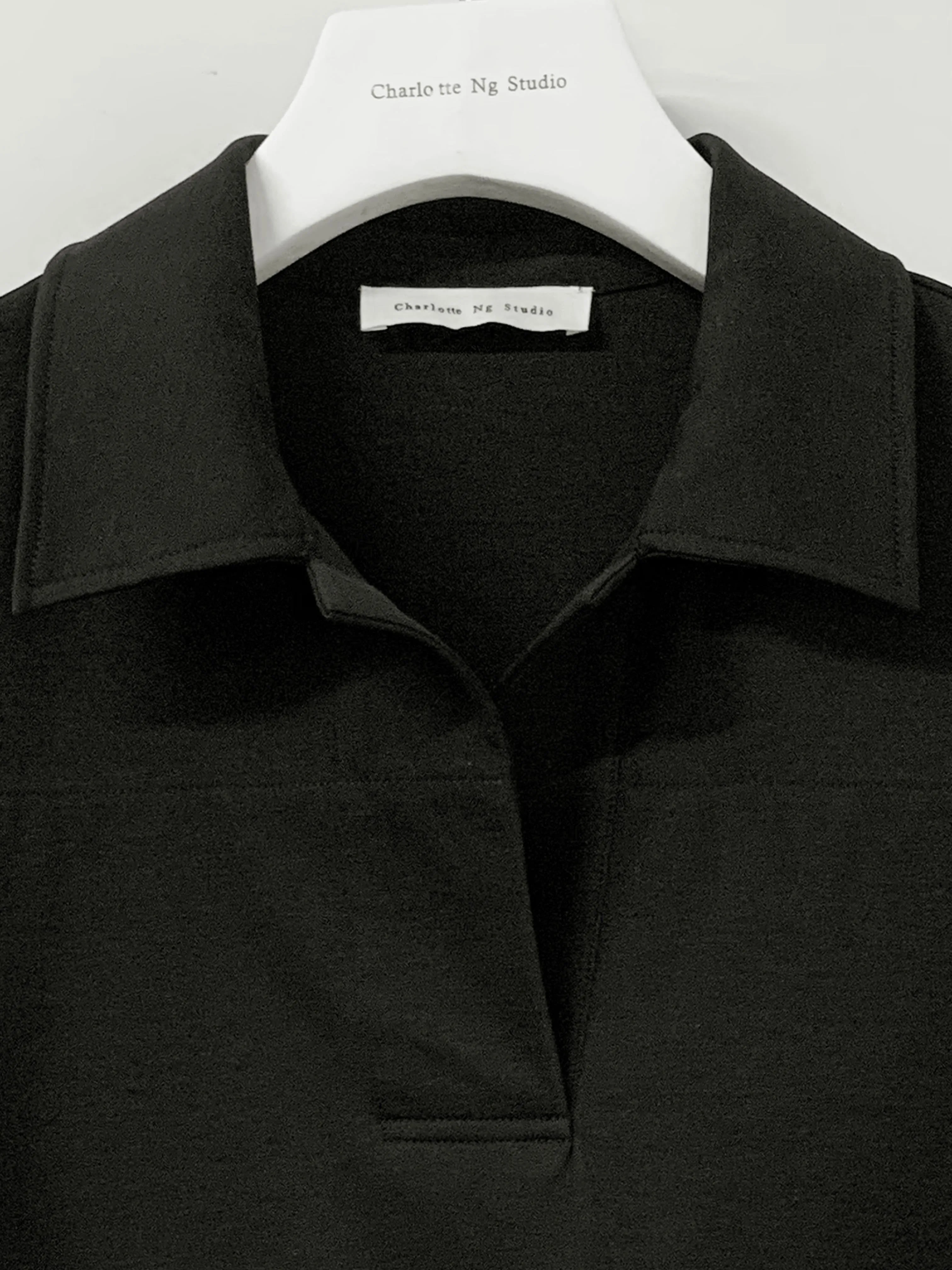 Layers Cut Polo Black