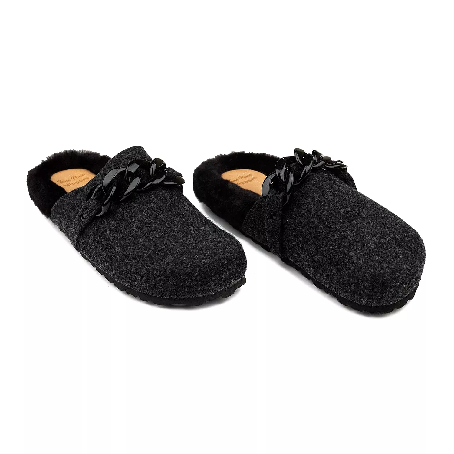 Leia Felt Slippers with Cushioned Comfort for Women - Leia