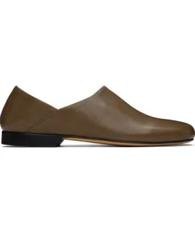 Lemaire Taupe Leather Slippers