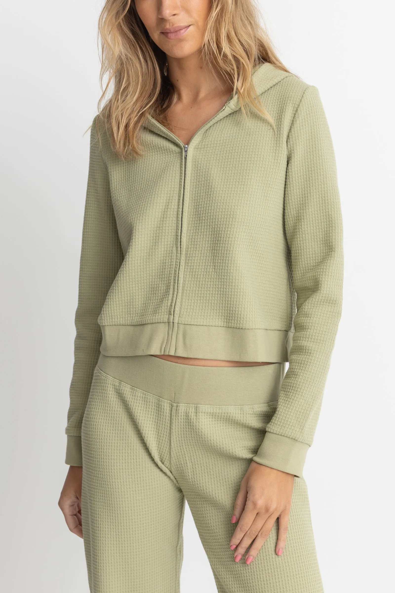 Light Layers Zip Up Sage