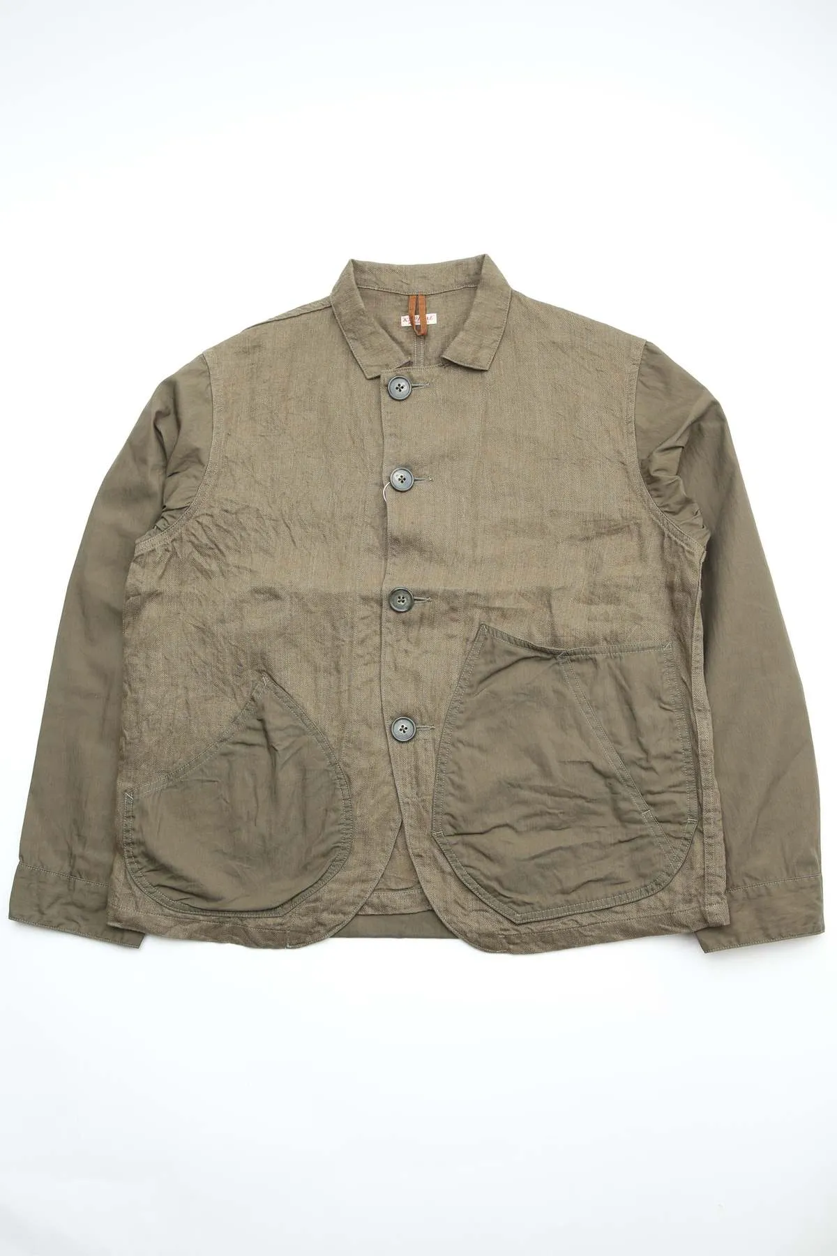 Linen Chino Cloth x Gabardine RINGOMAN Coverall - Khaki