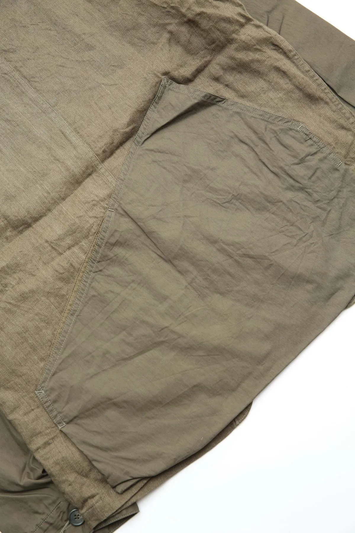 Linen Chino Cloth x Gabardine RINGOMAN Coverall - Khaki