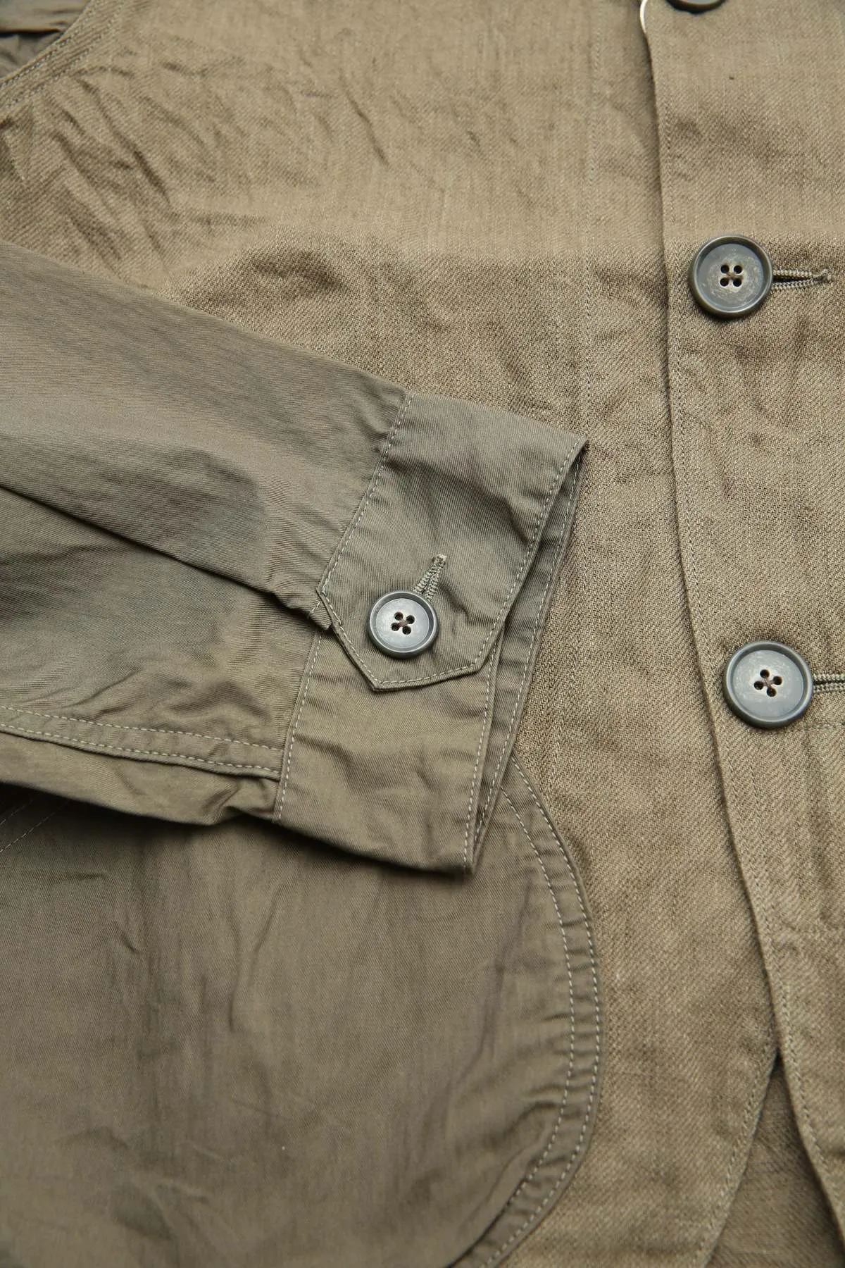 Linen Chino Cloth x Gabardine RINGOMAN Coverall - Khaki