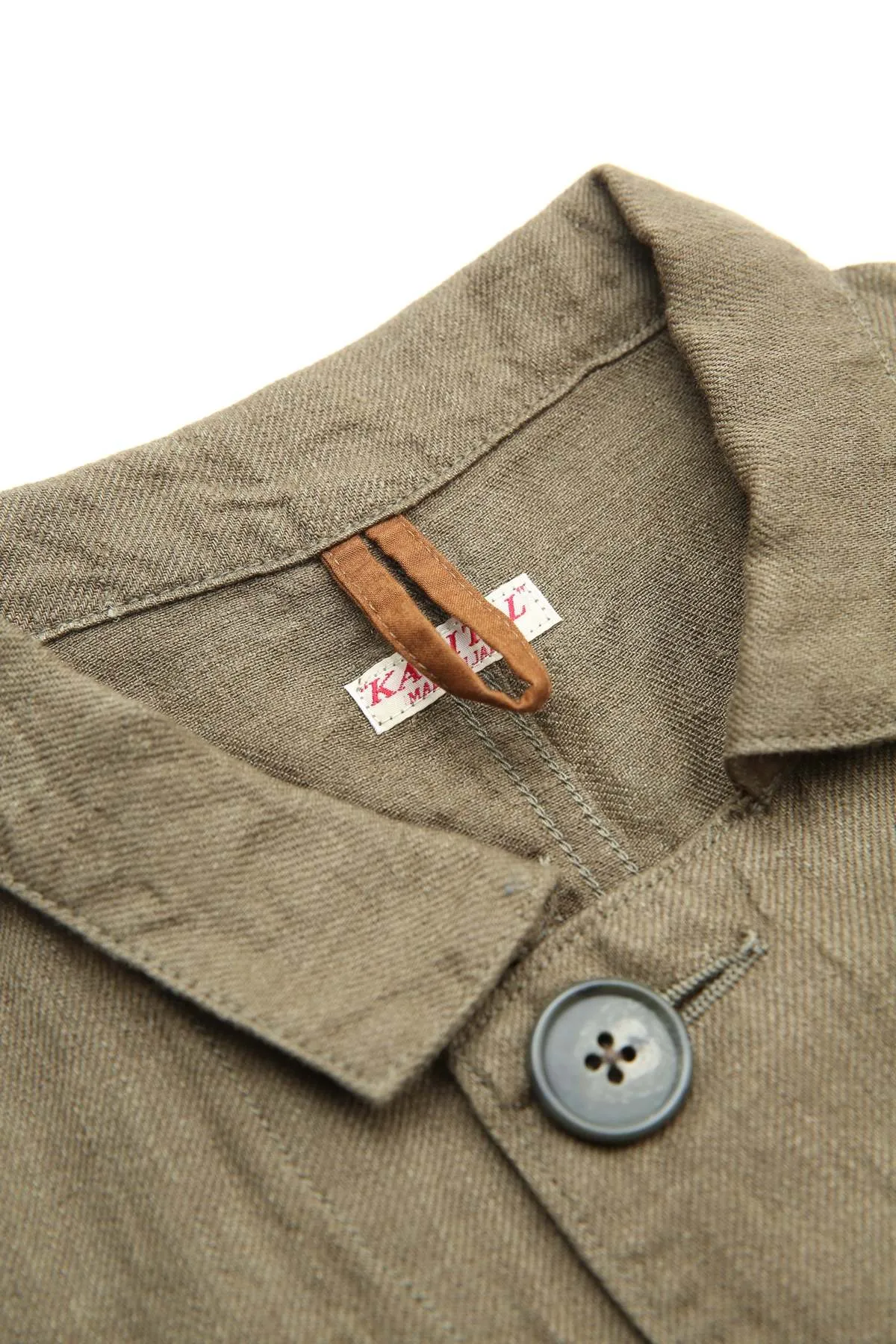 Linen Chino Cloth x Gabardine RINGOMAN Coverall - Khaki