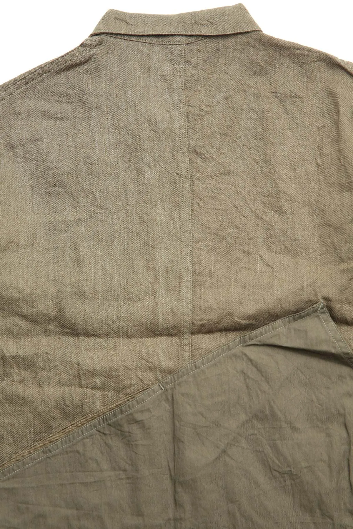 Linen Chino Cloth x Gabardine RINGOMAN Coverall - Khaki