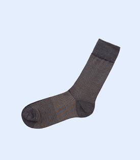 MA0427-BROWN-Mid-calf Socks For Men