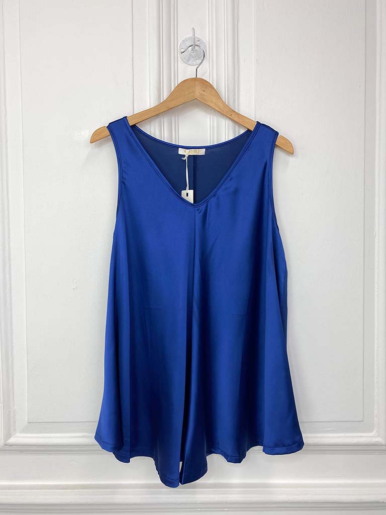 Malissa J Silk Feel Swing Vest - Cobalt