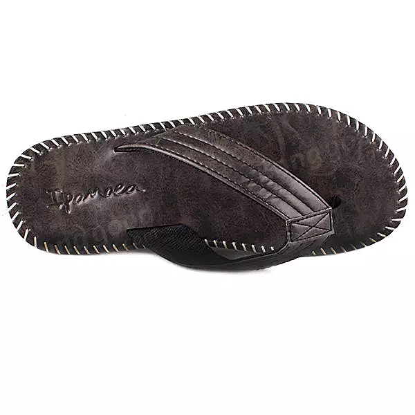 Men Leather Flip Flops Thick Bottom Comfortable Beach Can Be Immersed In Seawater Durable Shoes