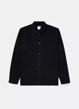 Men's Brushed Cotton Twin Pocket Jacket in Black