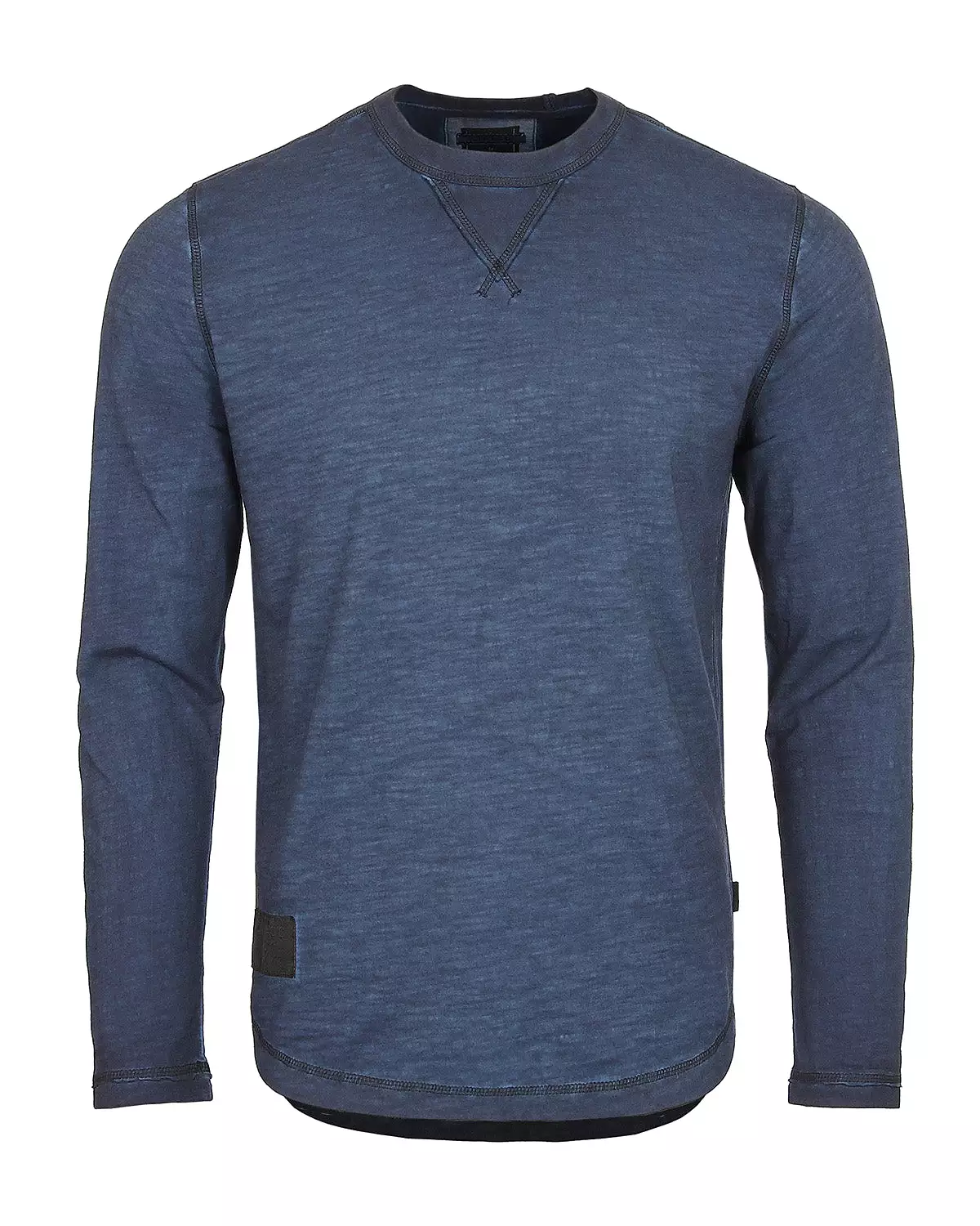 Men's Long Sleeve Crew Neck Vintage Wash T-Shirt