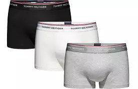 Mens Low Rise Boxer Shorts by Tommy Hilfiger - Premium Essentials (3 Pack)