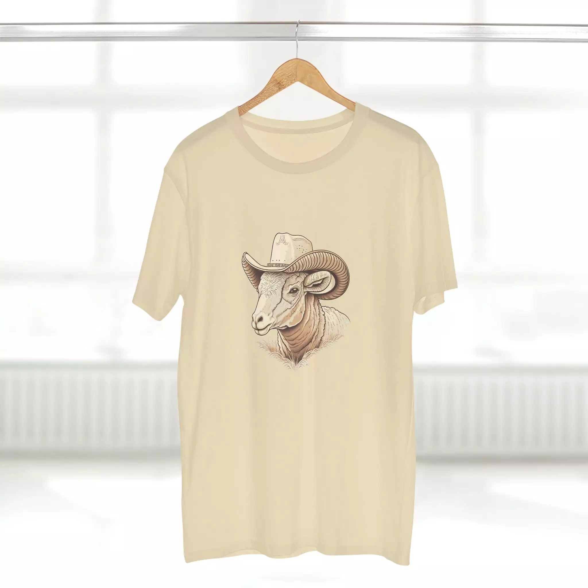 Men's ram cowboy crew neck t-shirt