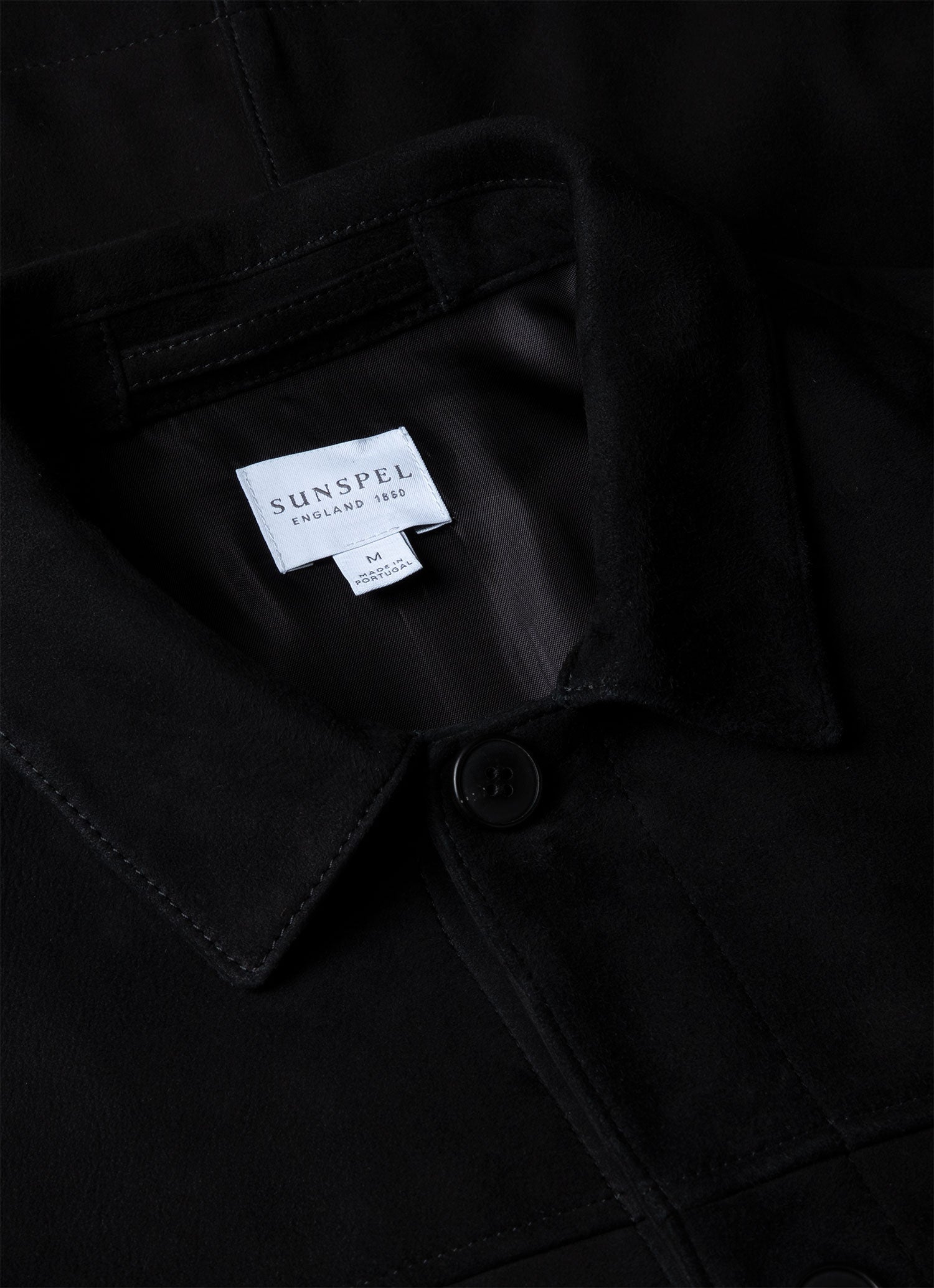 Men's Suede Twin Pocket Jacket in Black