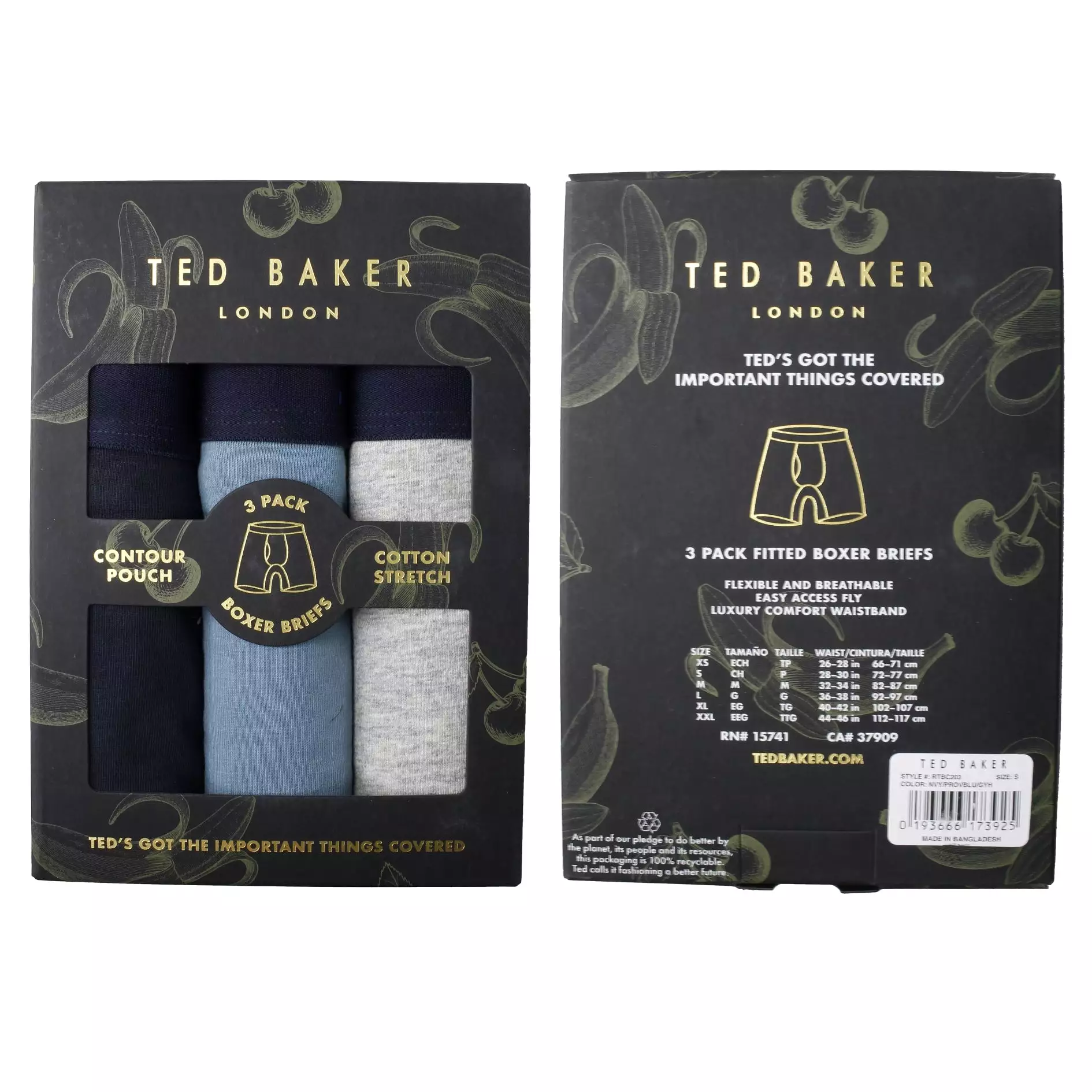 Mens Ted Baker Boxer Brief (3-Pack)