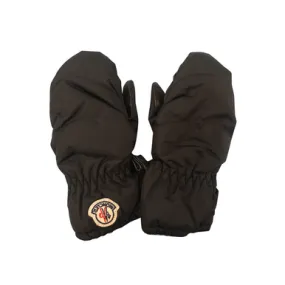 Moncler Guanti Leather Mittens Black Small