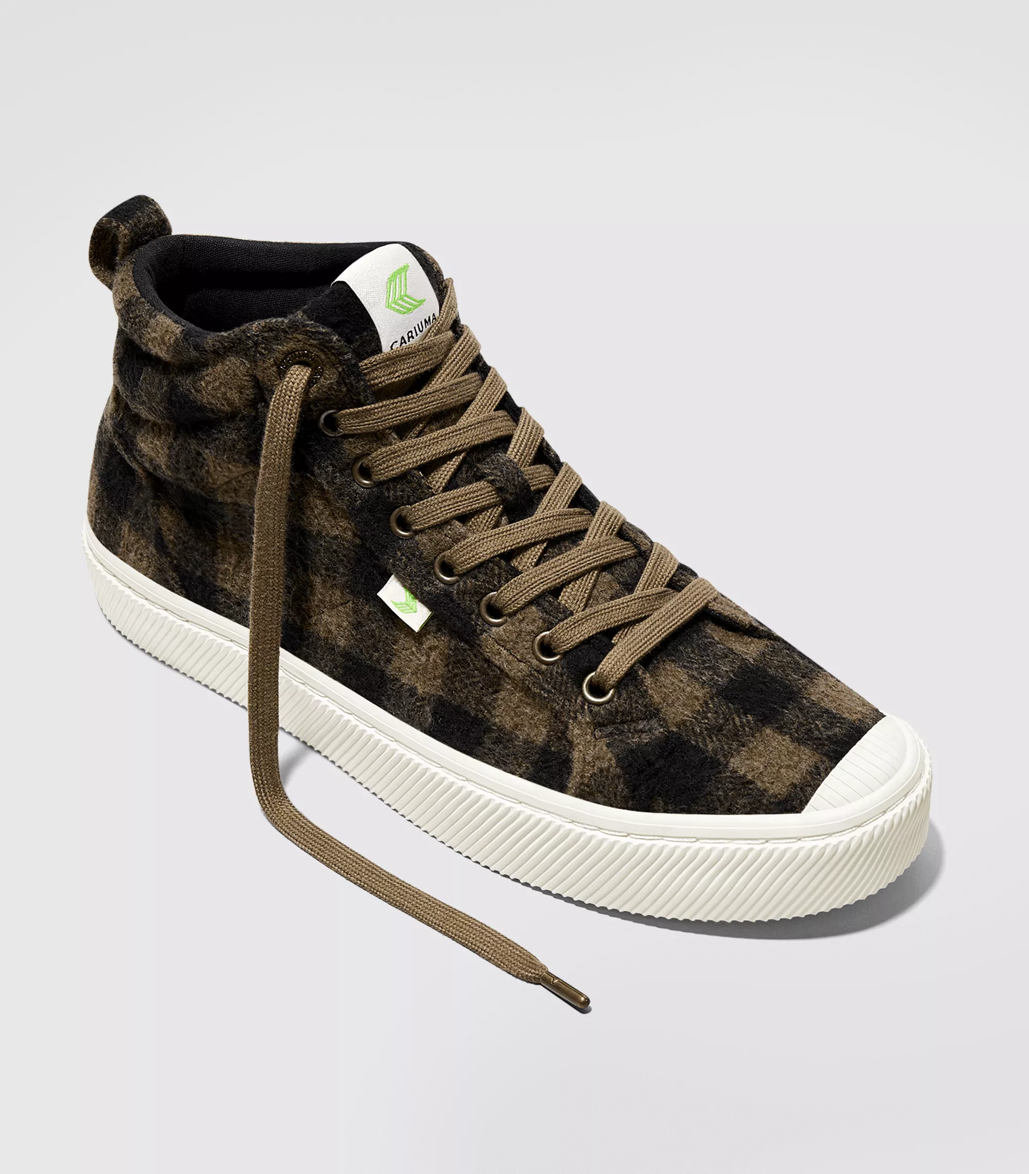 OCA High Brown Plaid Sneaker Men