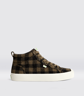 OCA High Brown Plaid Sneaker Men