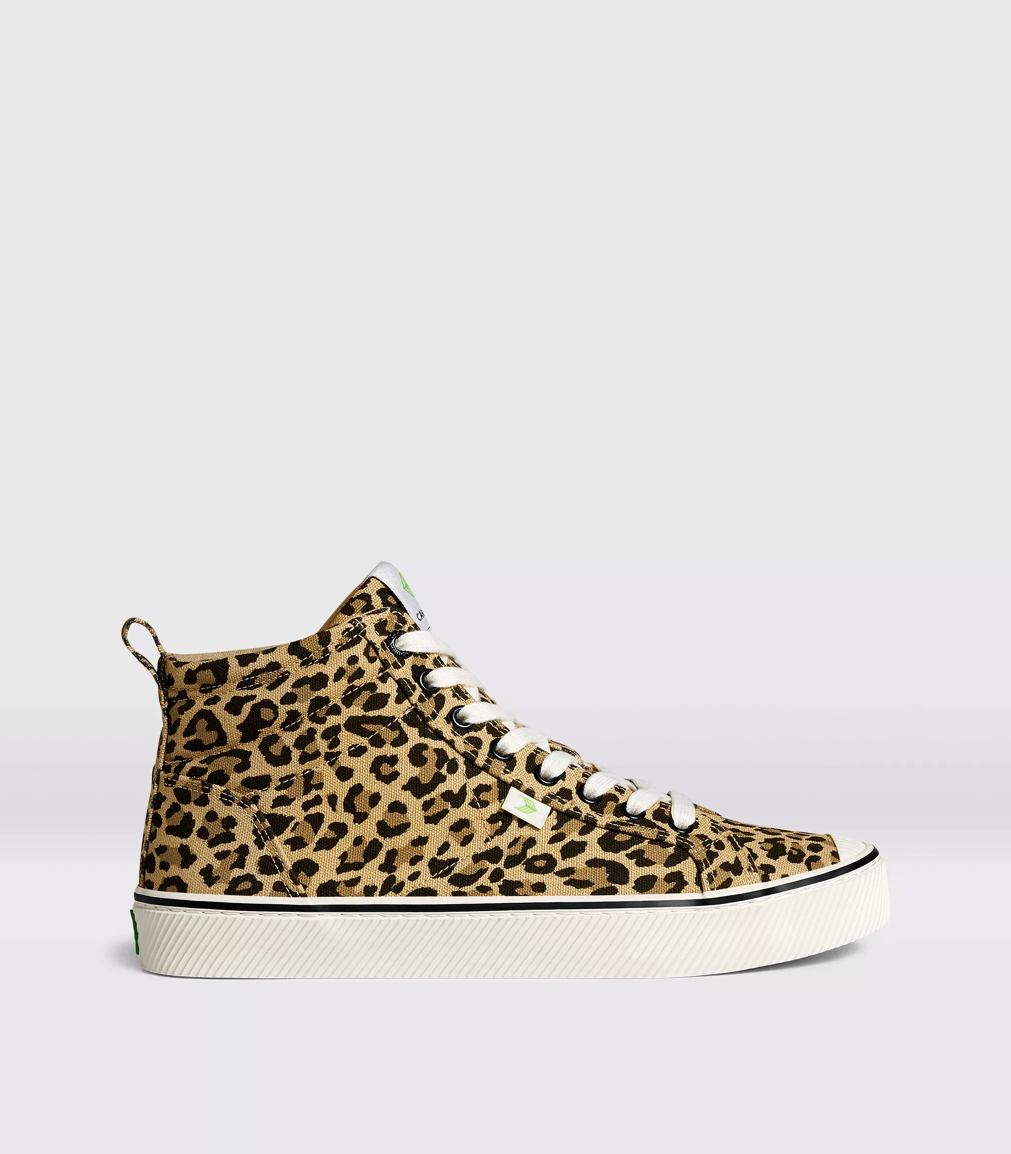 OCA High Stripe Leopard Print Canvas Sneaker Men