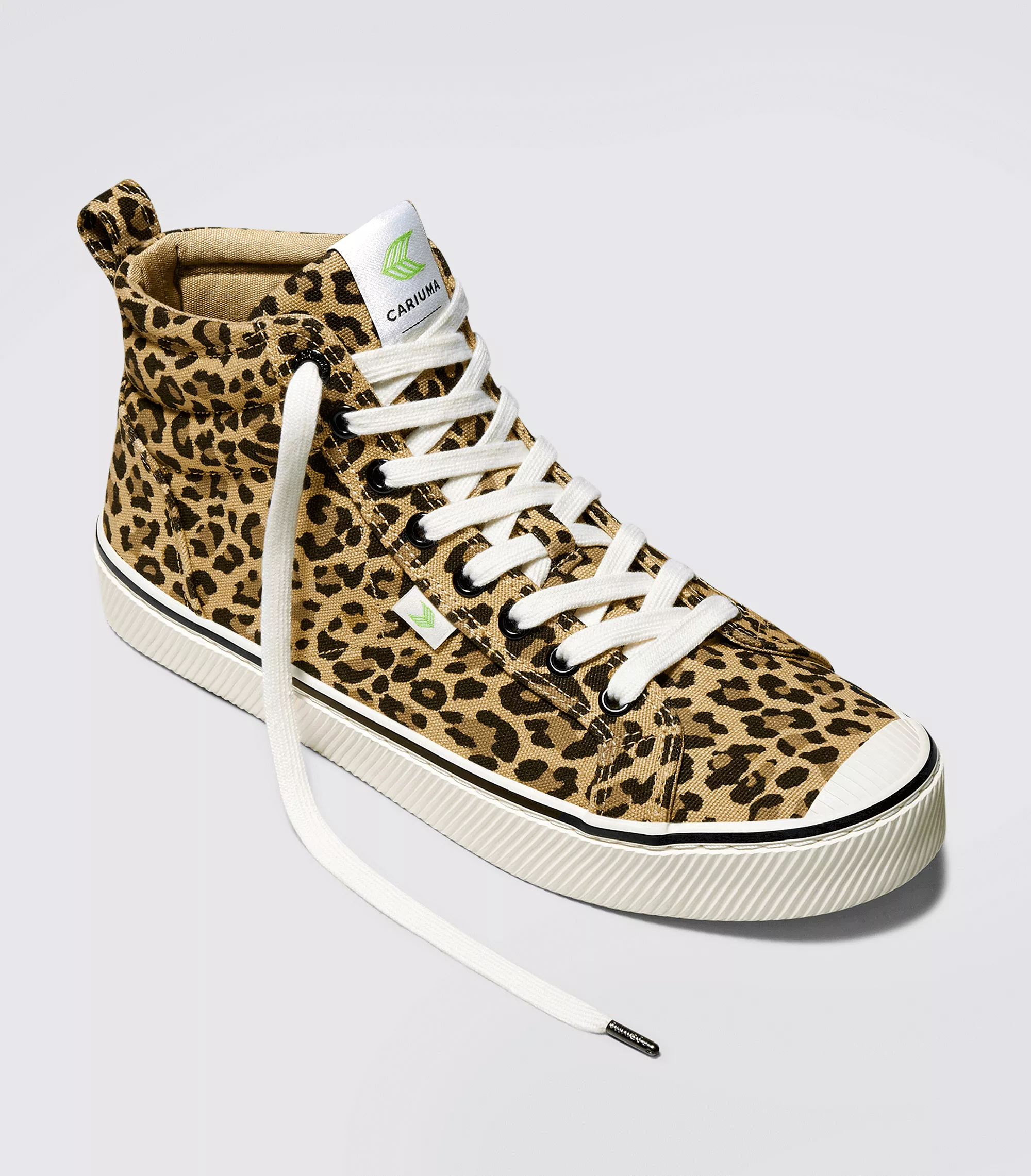 OCA High Stripe Leopard Print Canvas Sneaker Men