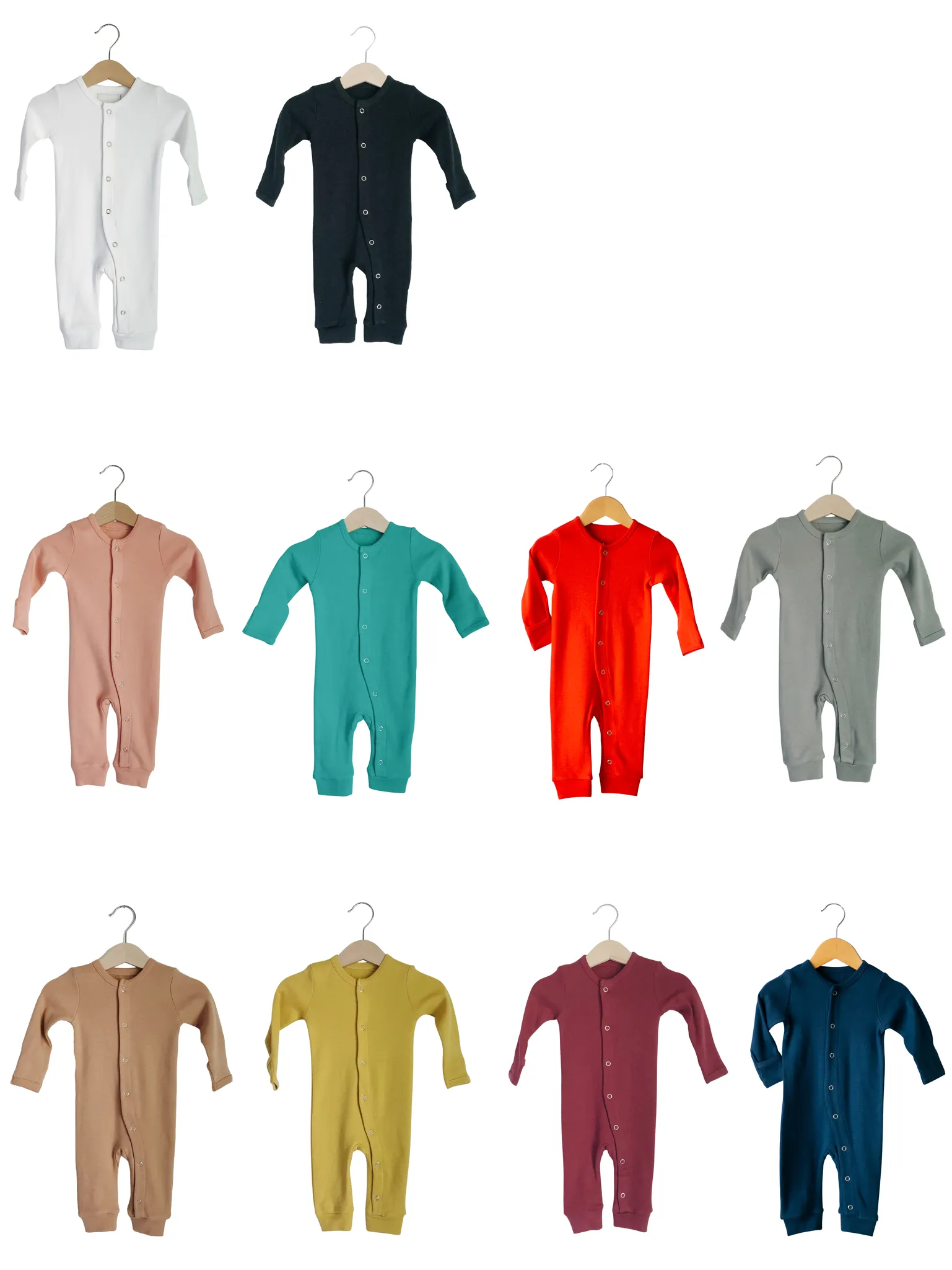 Organic Button Coverall -  Colors