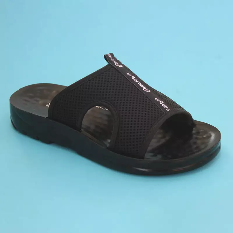 Original Aerosoft Comfort Men Black Slipper