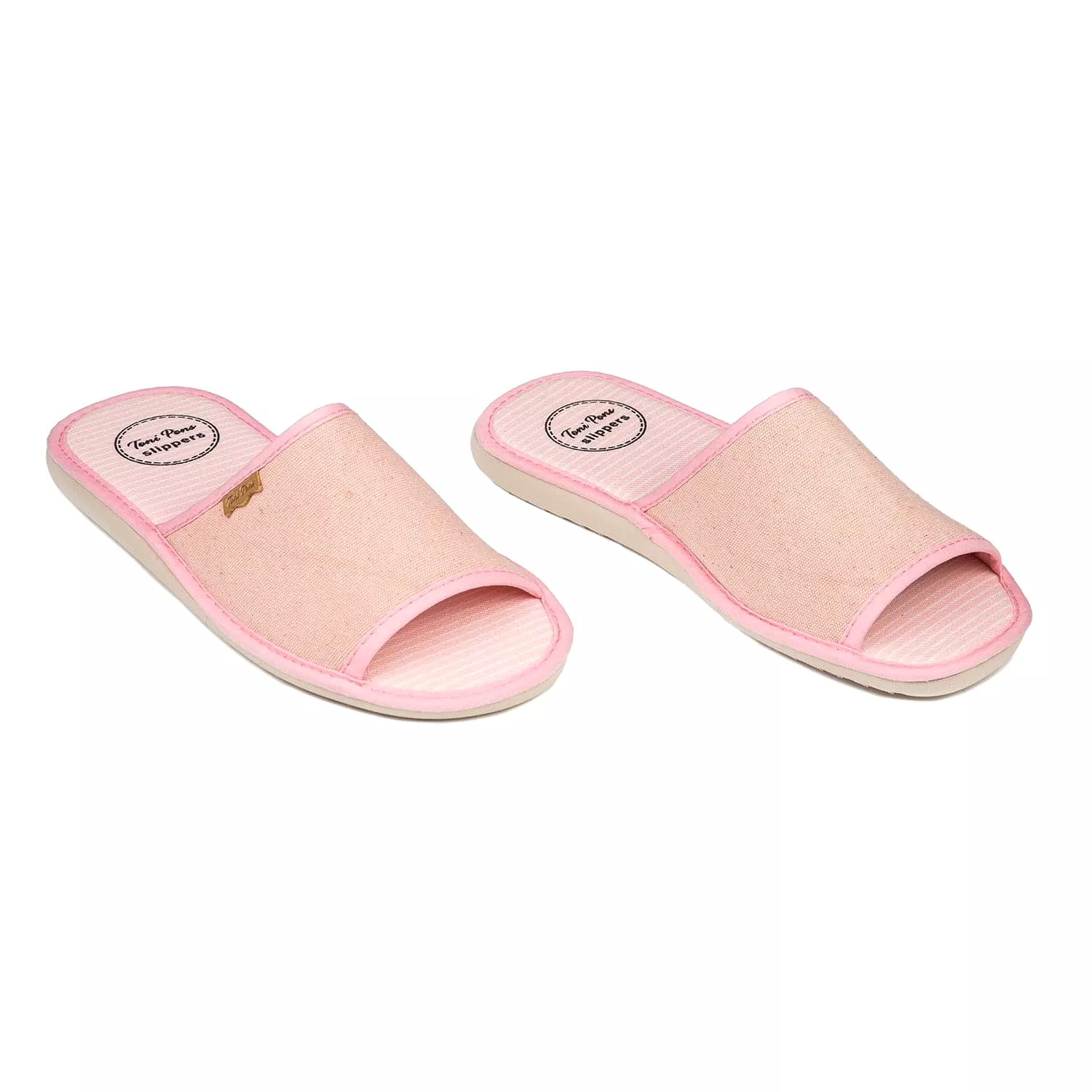 Peep Toe Cotton Blend Slippers for Women - Cira-BA