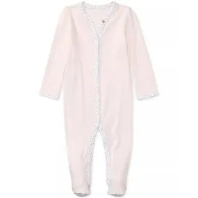 Polo Ralph Lauren Baby - Girl Long-Sleeve Organic Cotton Interlock Knit Coverall, Delicate Pink