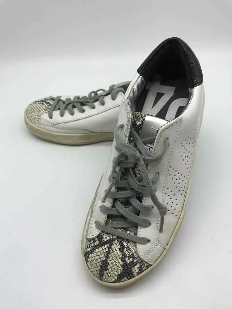 Pre-Owned P448 White Size 38 Fashion Sneaker Athletic Shoes