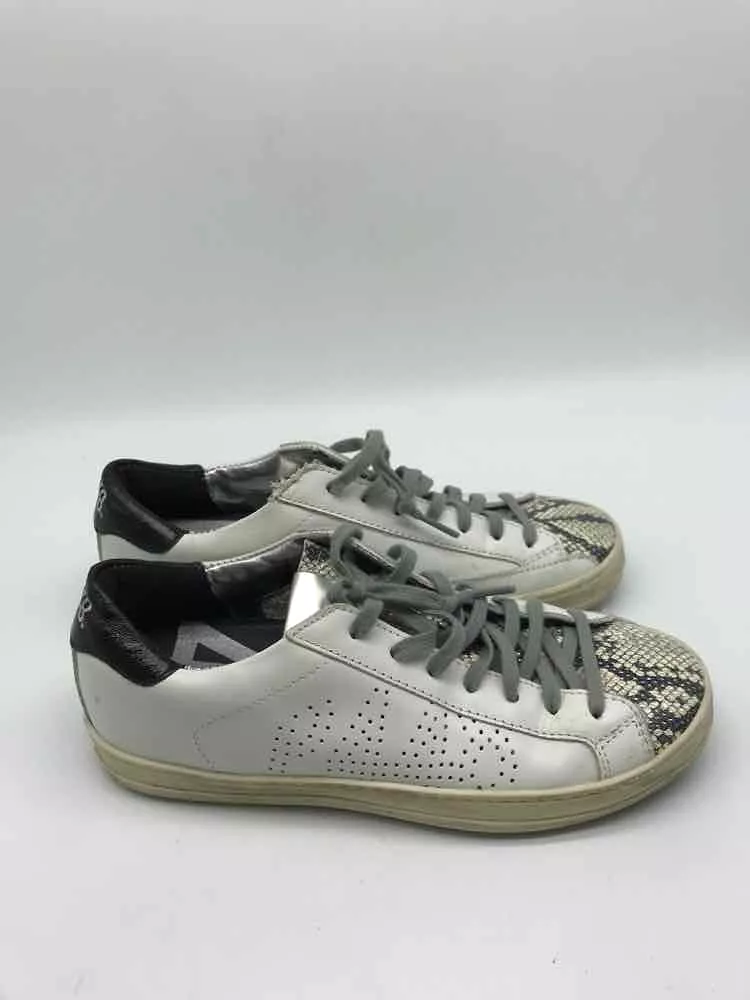 Pre-Owned P448 White Size 38 Fashion Sneaker Athletic Shoes