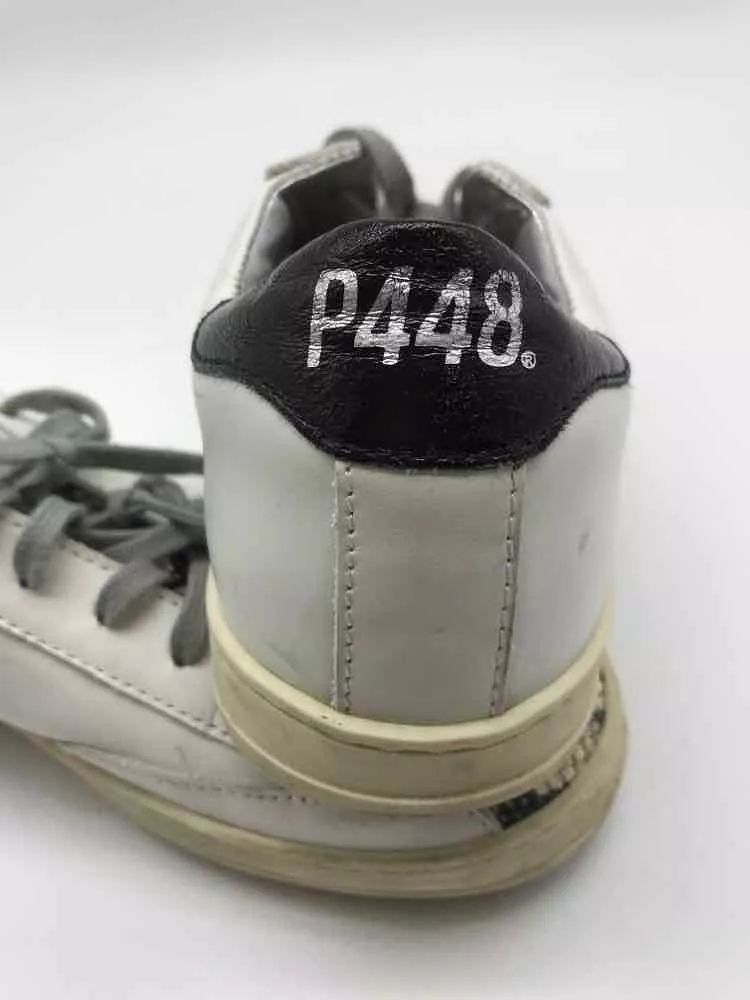 Pre-Owned P448 White Size 38 Fashion Sneaker Athletic Shoes