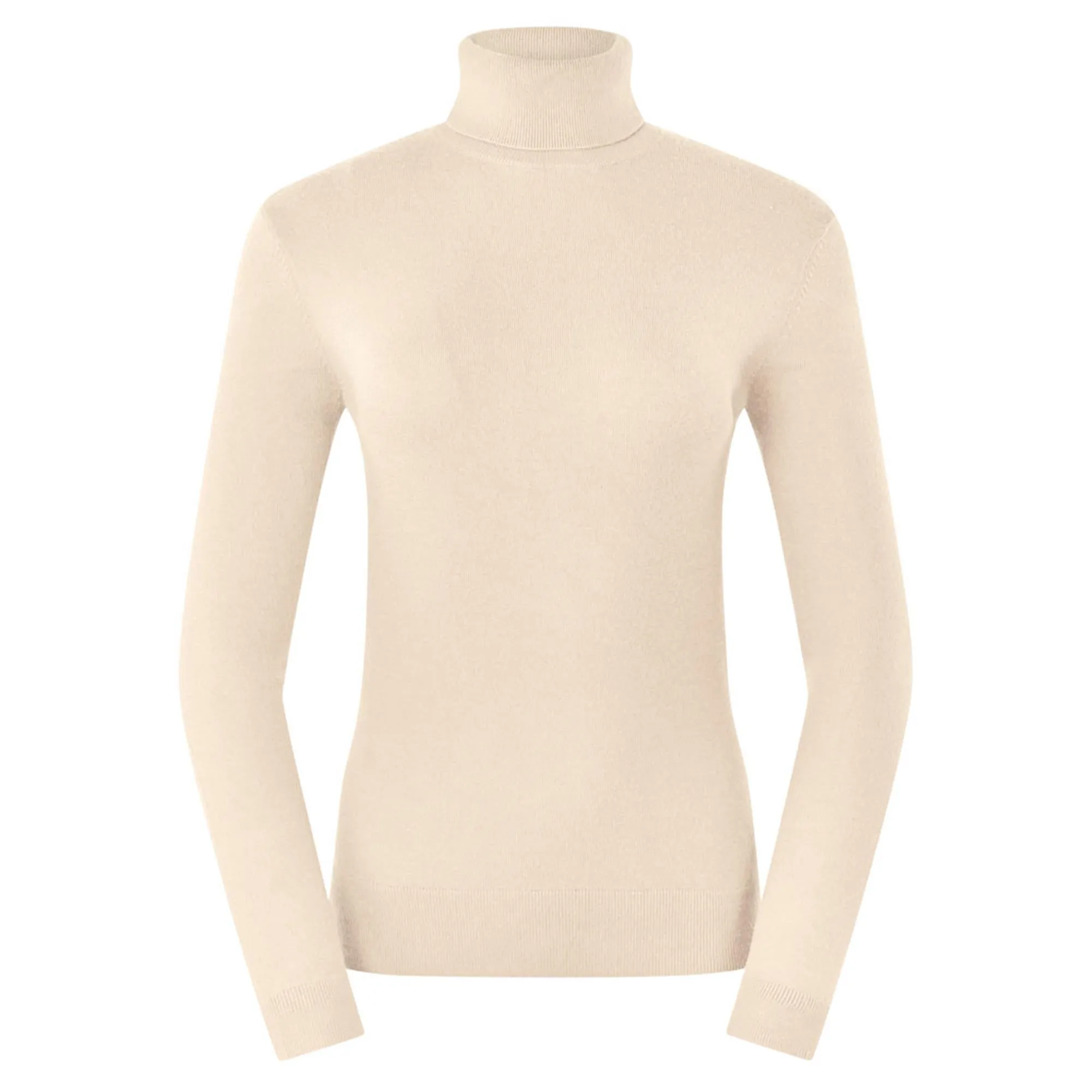 Pure Golf Glow Ladies Golf Roll Neck Champagne