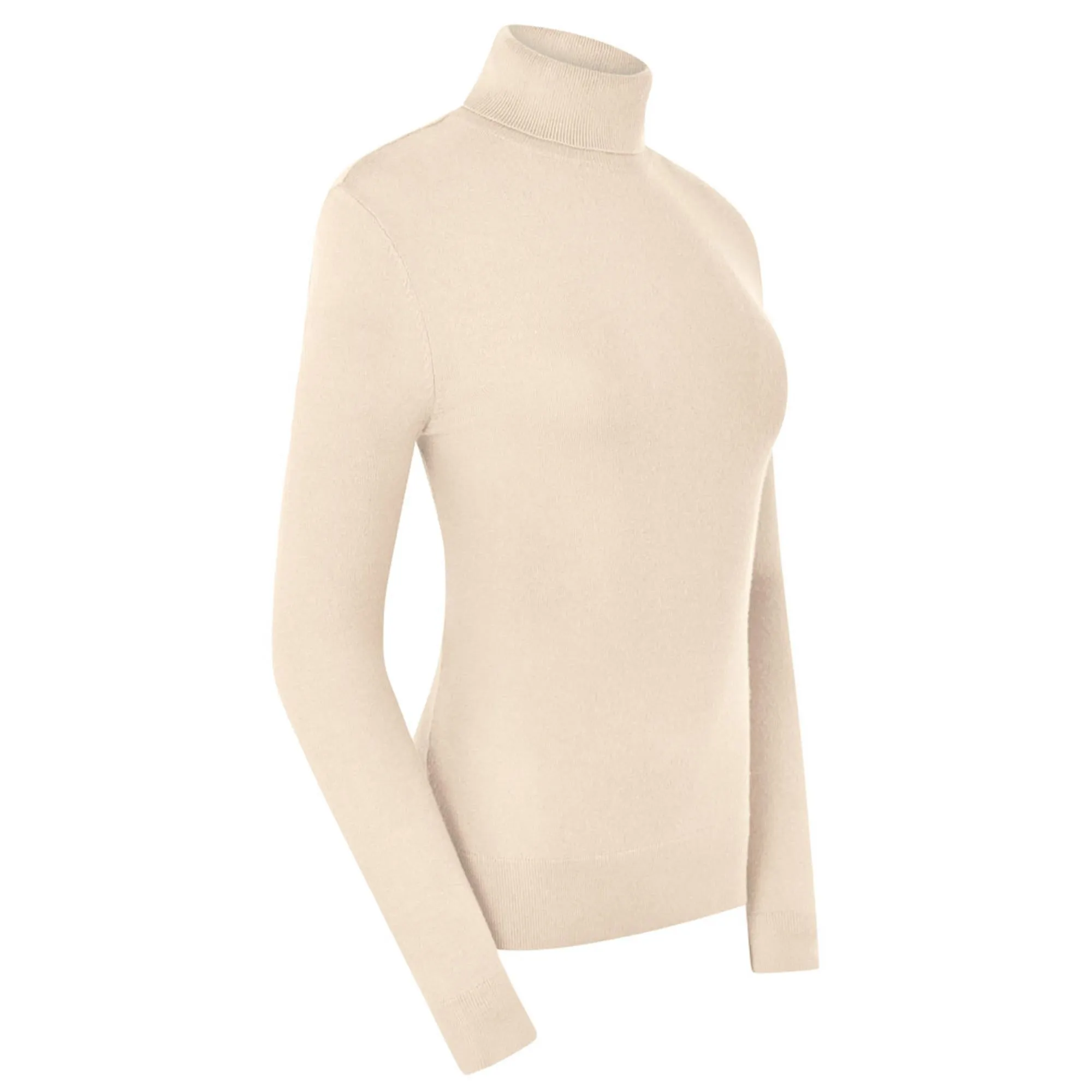 Pure Golf Glow Ladies Golf Roll Neck Champagne