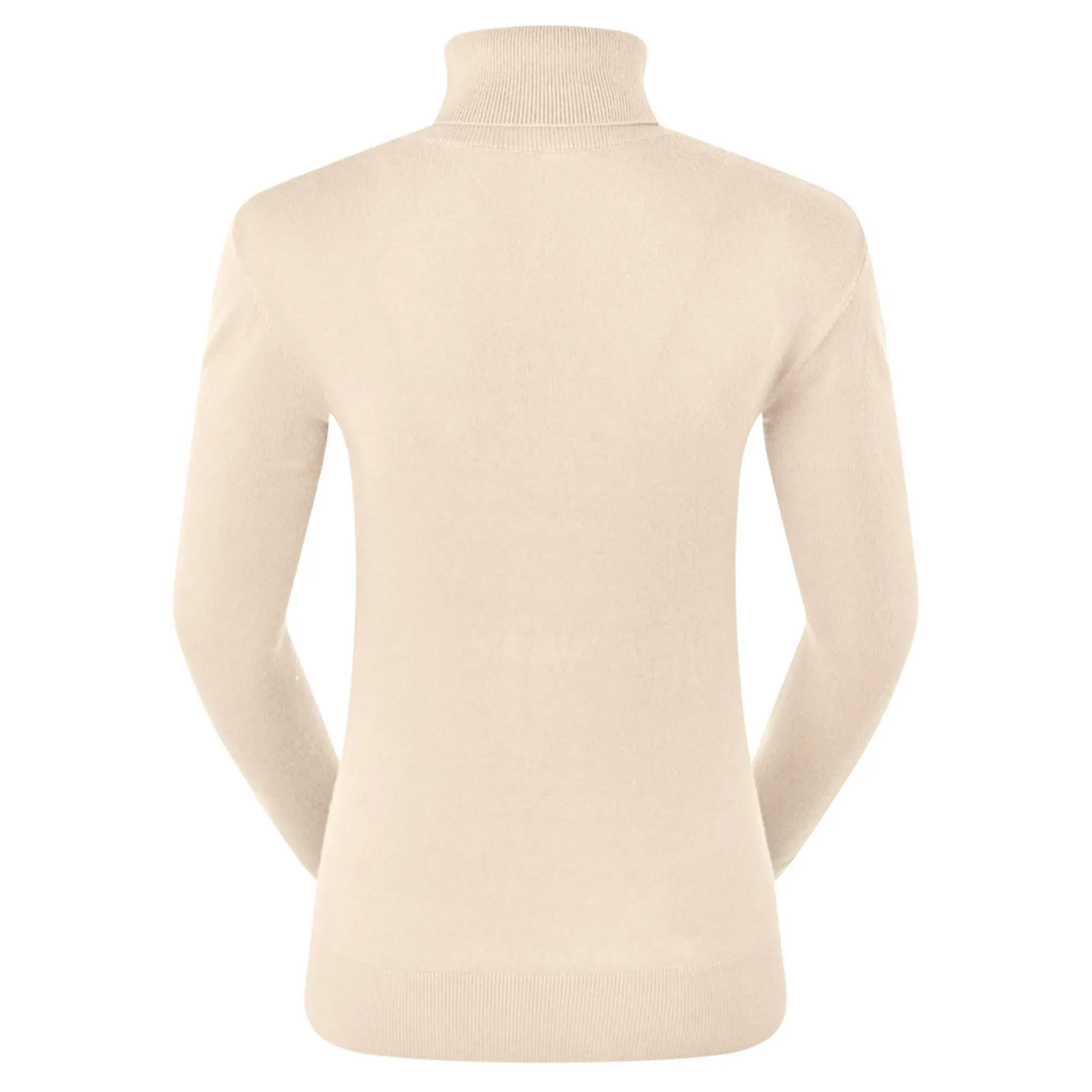 Pure Golf Glow Ladies Golf Roll Neck Champagne