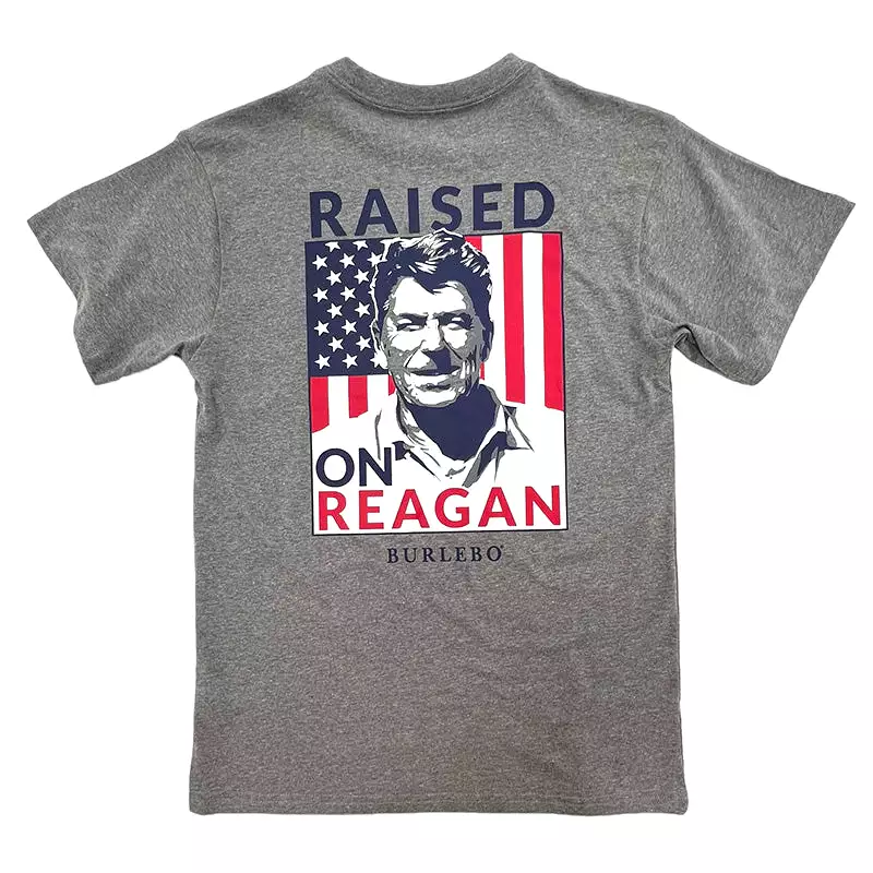 Raised On Reagan Stamp Short Sleeve T-Shirt