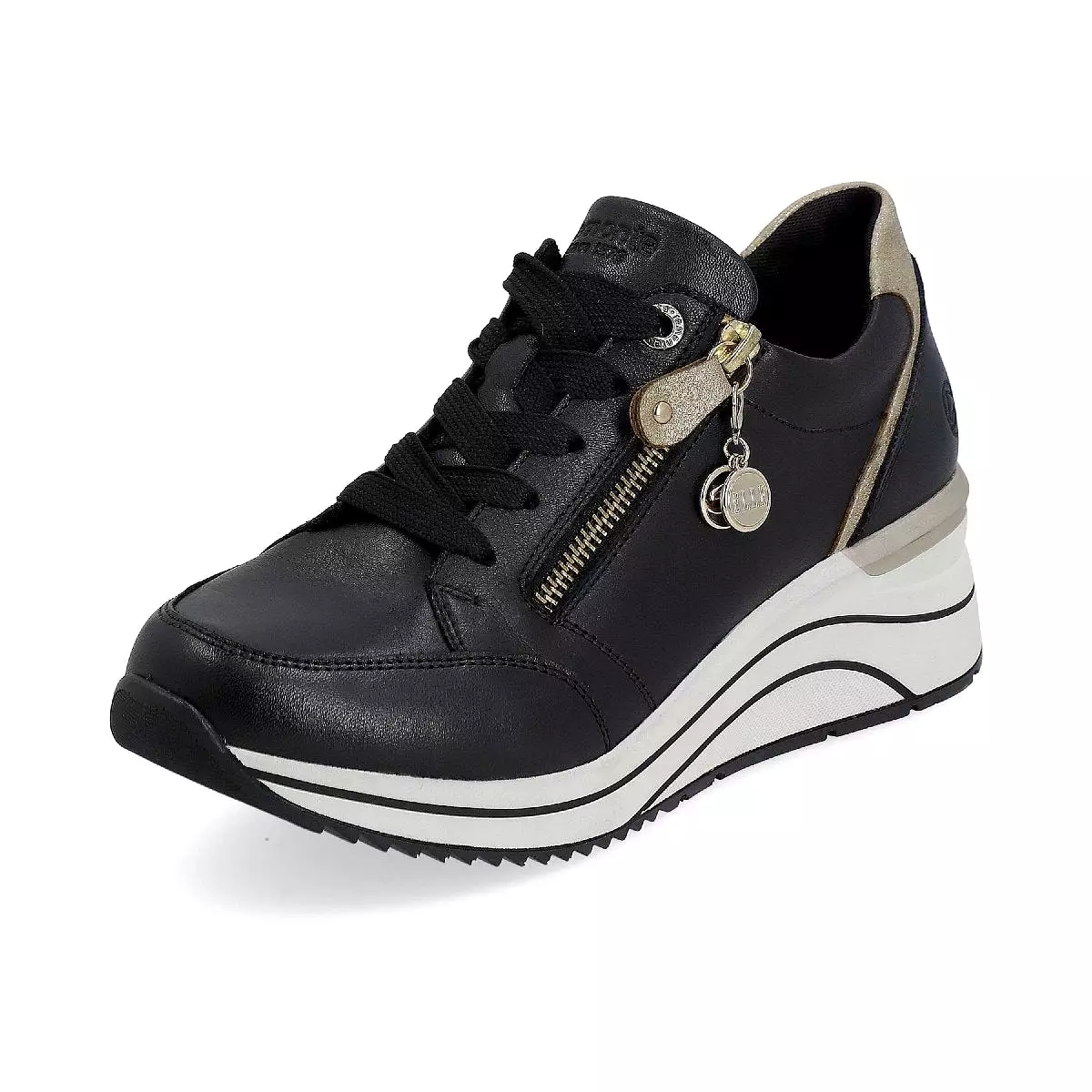 Rieker Women's D0T03-01 Black/Gold