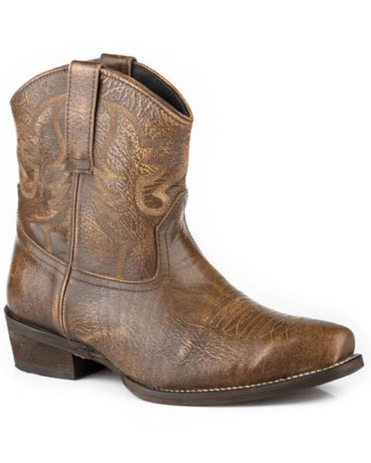 Roper Women's Dusty Burnished Western Booties - Snip Toe