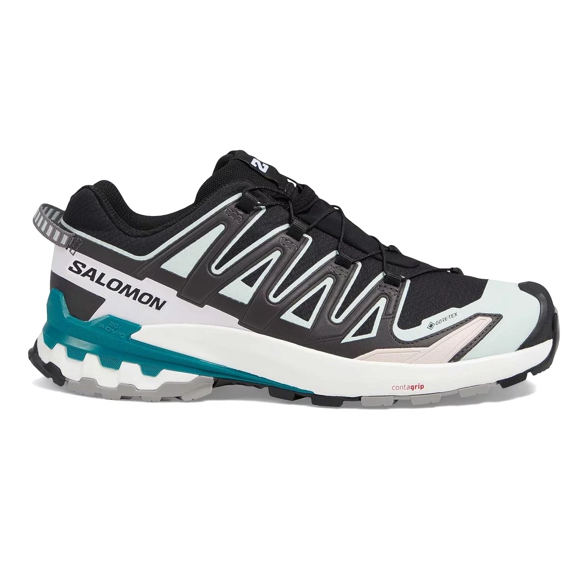 Salomon Women's XA Pro 3D V9 Black/Bleached Aqua Gore-Tex Waterproof